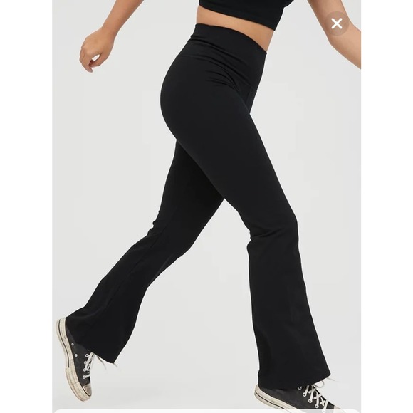 aerie Pants - Aerie Leggings Womens XXL Black OG Super Flare Offline High Waisted Lounge 2XL